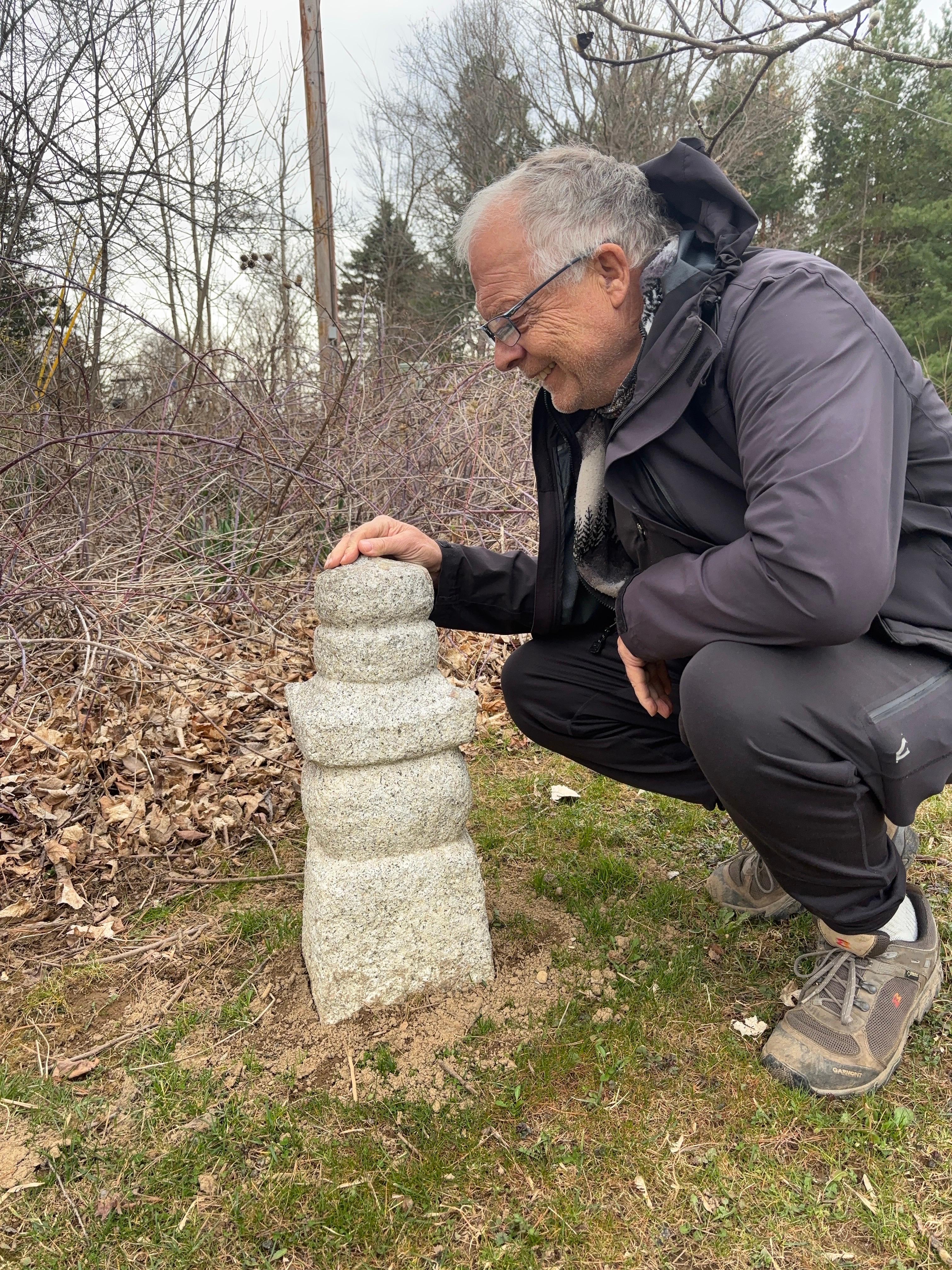 Masivo Japonés Antiguo Tierra, Agua, Fuego Viento, Piedra Gorinto-  300 años Edo en venta