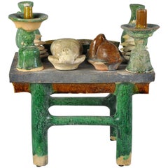 Important Ancient Chinese Antique Banquet Food Table, Ming Dynasty 1368-1644