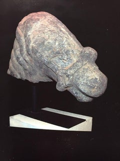 Paire de sculptures de chevaux « chemin du spirituel » anciennes de la dynastie Ming vieille de 500 ans