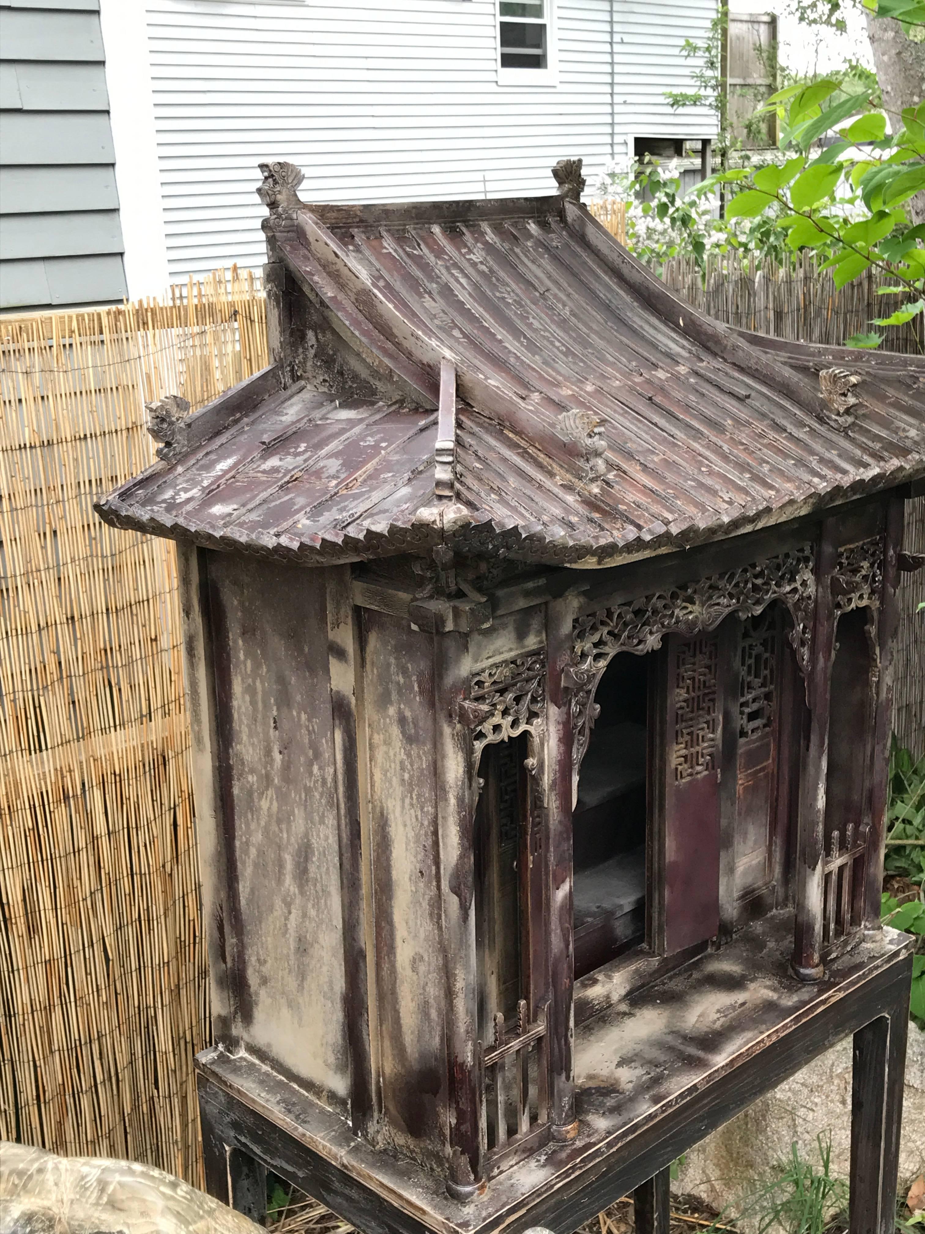 wooden shrine box