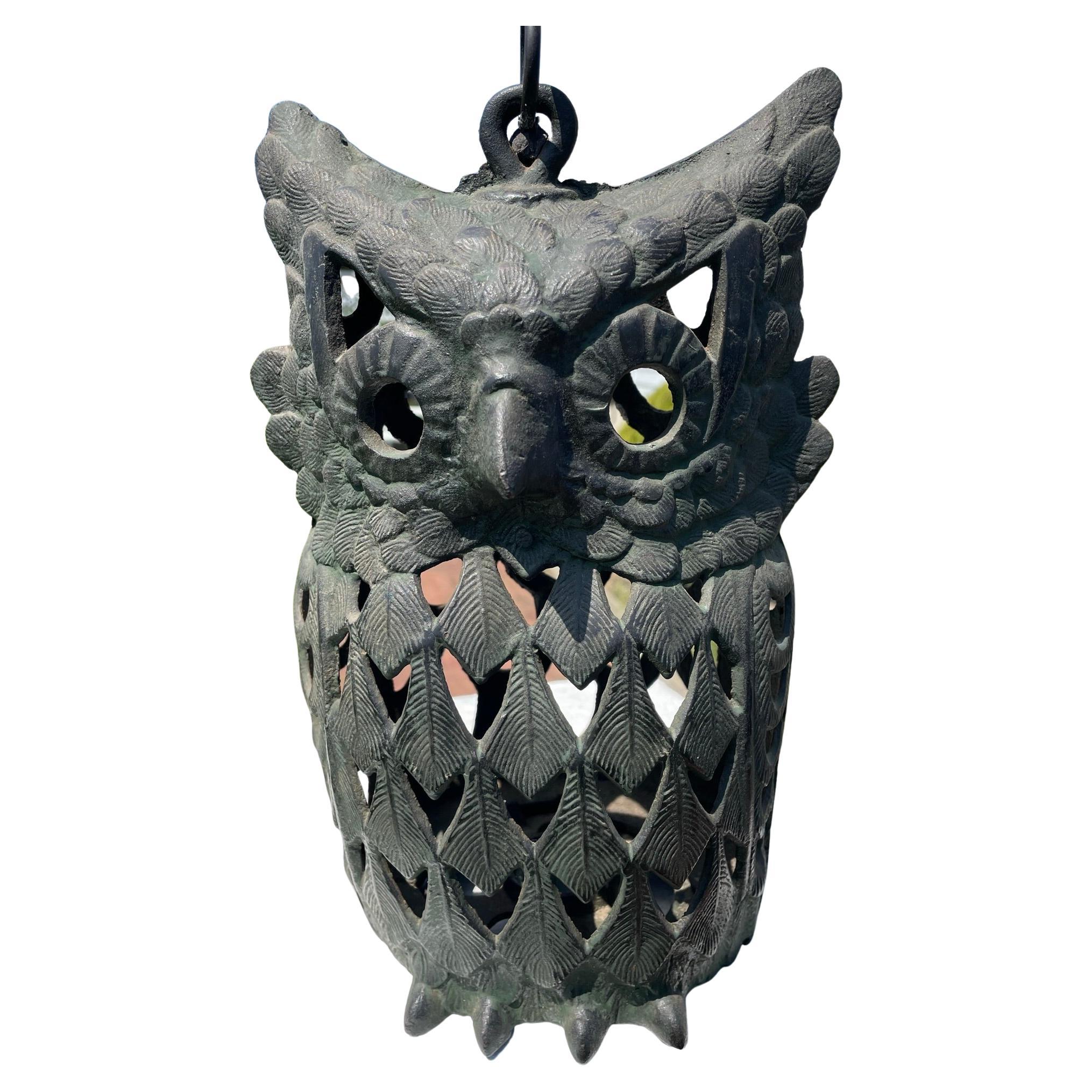 Japanese Massive Antique over Sized "Owl" Lighting Lantern