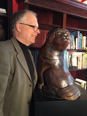 Japan Hand Carved Signed Puppy Dog 100 Years Old, Signed and Private Collection