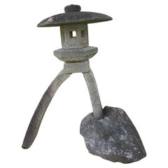 Japanese Fine Hand Carved two-legged Stone Lantern Kotoji , Hard To Find