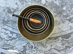 Rare Meiji-Taisho Japanese Hand-Hammered Temple "meditation" Bells Collection
