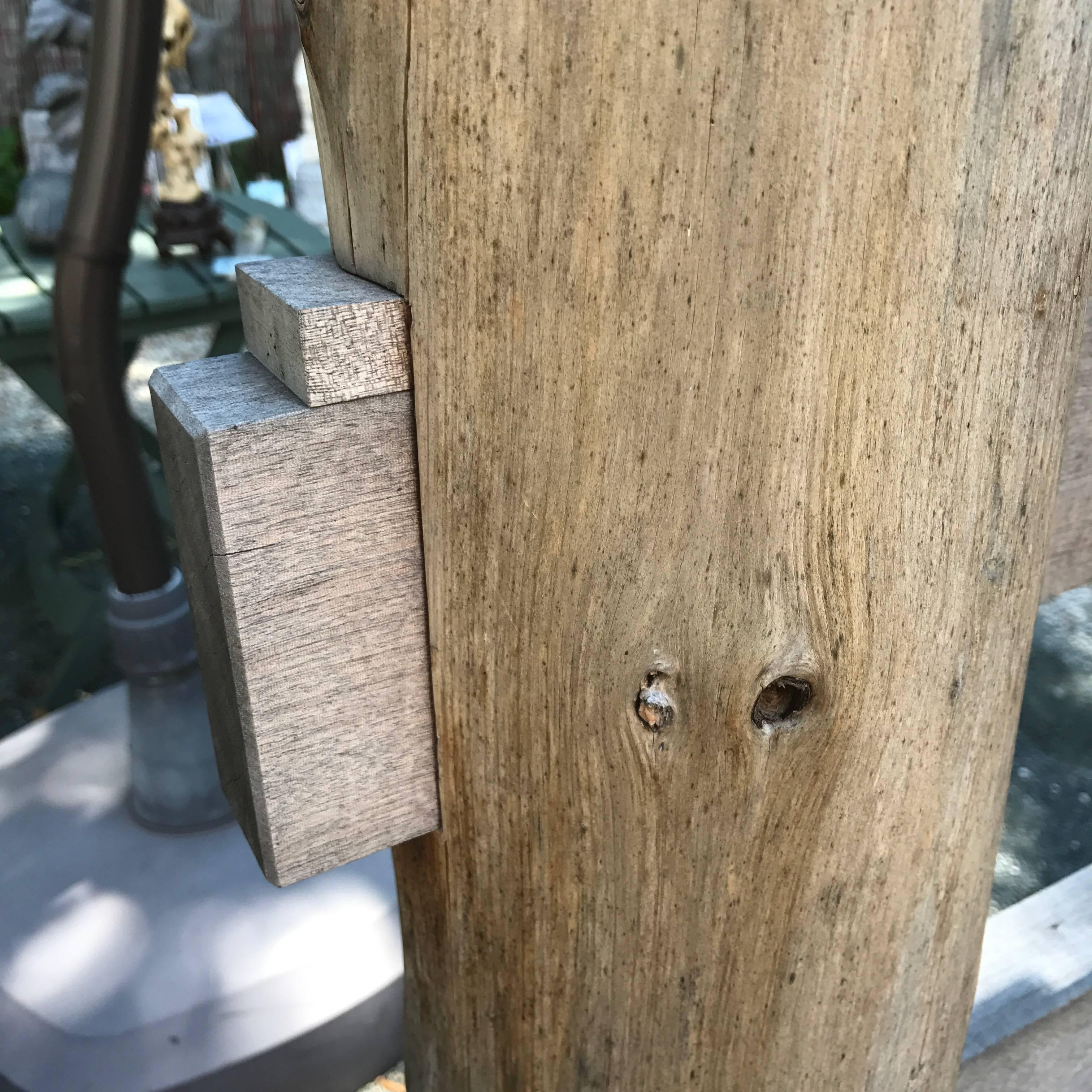 19th Century Japan Unique Antique Cast Bronze Temple Bell and Craftsman Designed Wood Tower