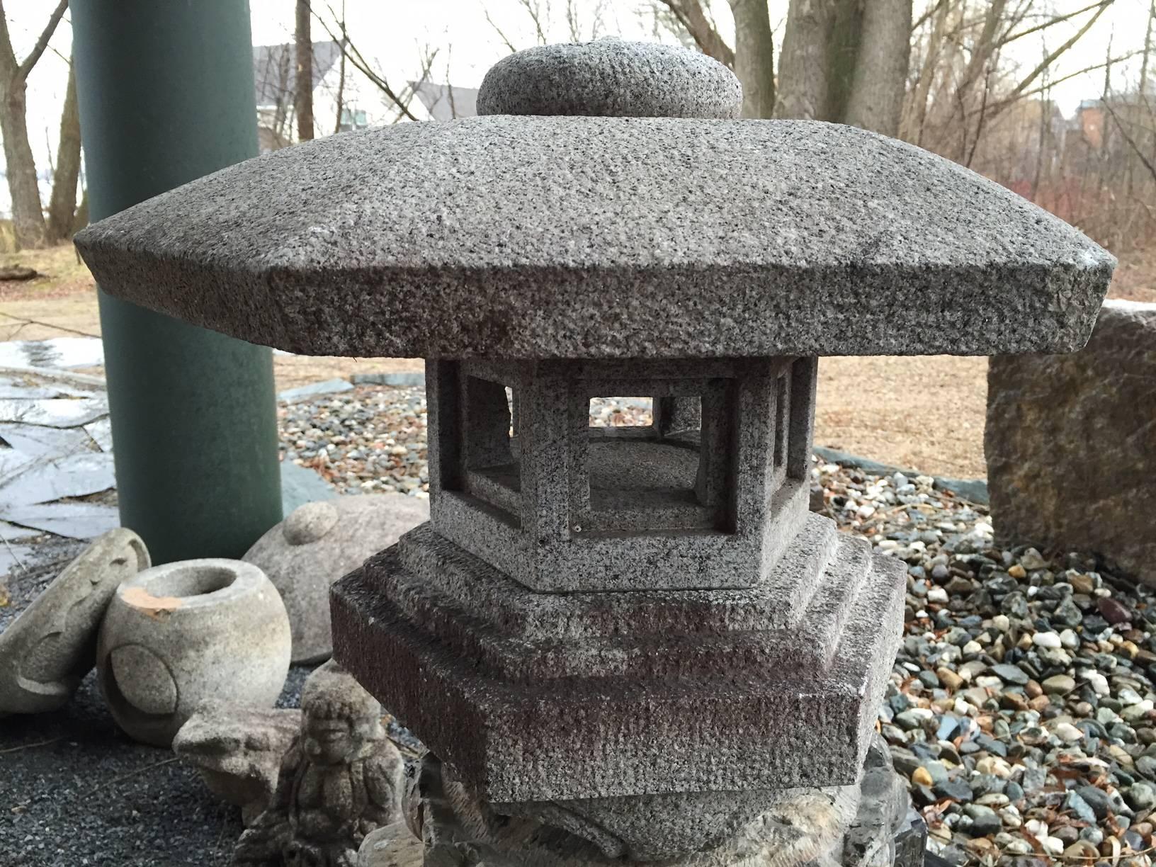 Japan Lantern, Carved Granite, Perfect  Indoor or Outdoor Free Shipping 1