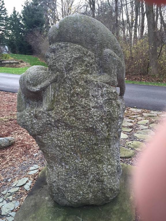Monumental HandCarved Stone Sculpture "Monkey Mountain" Playful Monkeys at 1stDibs