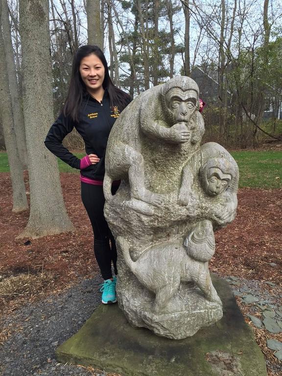 Monumental HandCarved Stone Sculpture "Monkey Mountain" Playful Monkeys at 1stDibs
