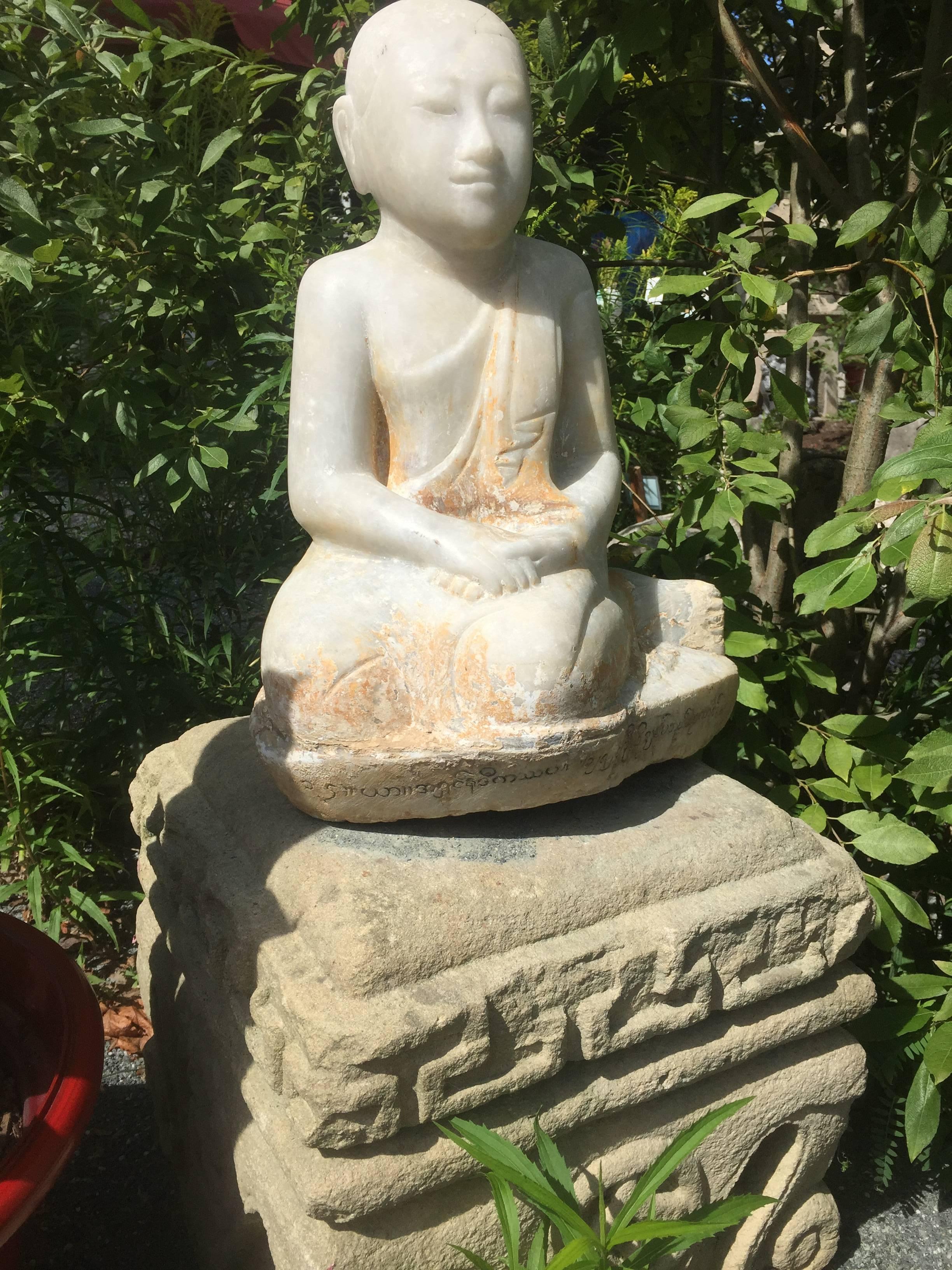 Fine Large Burmese Stone Carving from Mandalay, 19th Century FREE SHIPPING In Good Condition In South Burlington, VT
