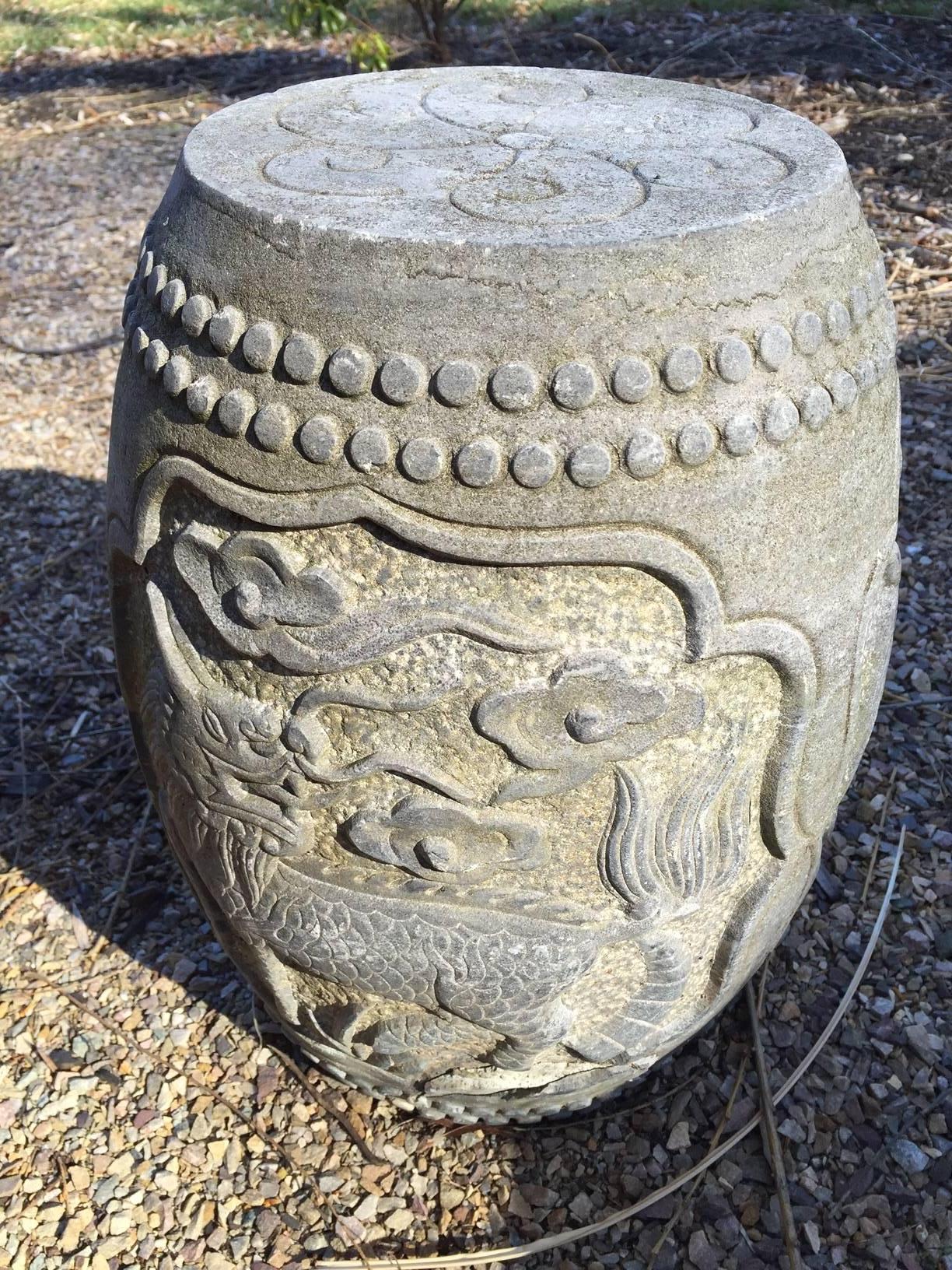 chinese carved stone table