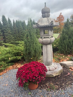 Japan Rare Tall Tulip Stone Lantern- one of a kind Beauty