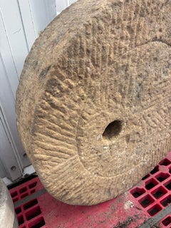 Antique Huge Garden Mill Stone, 19th Century