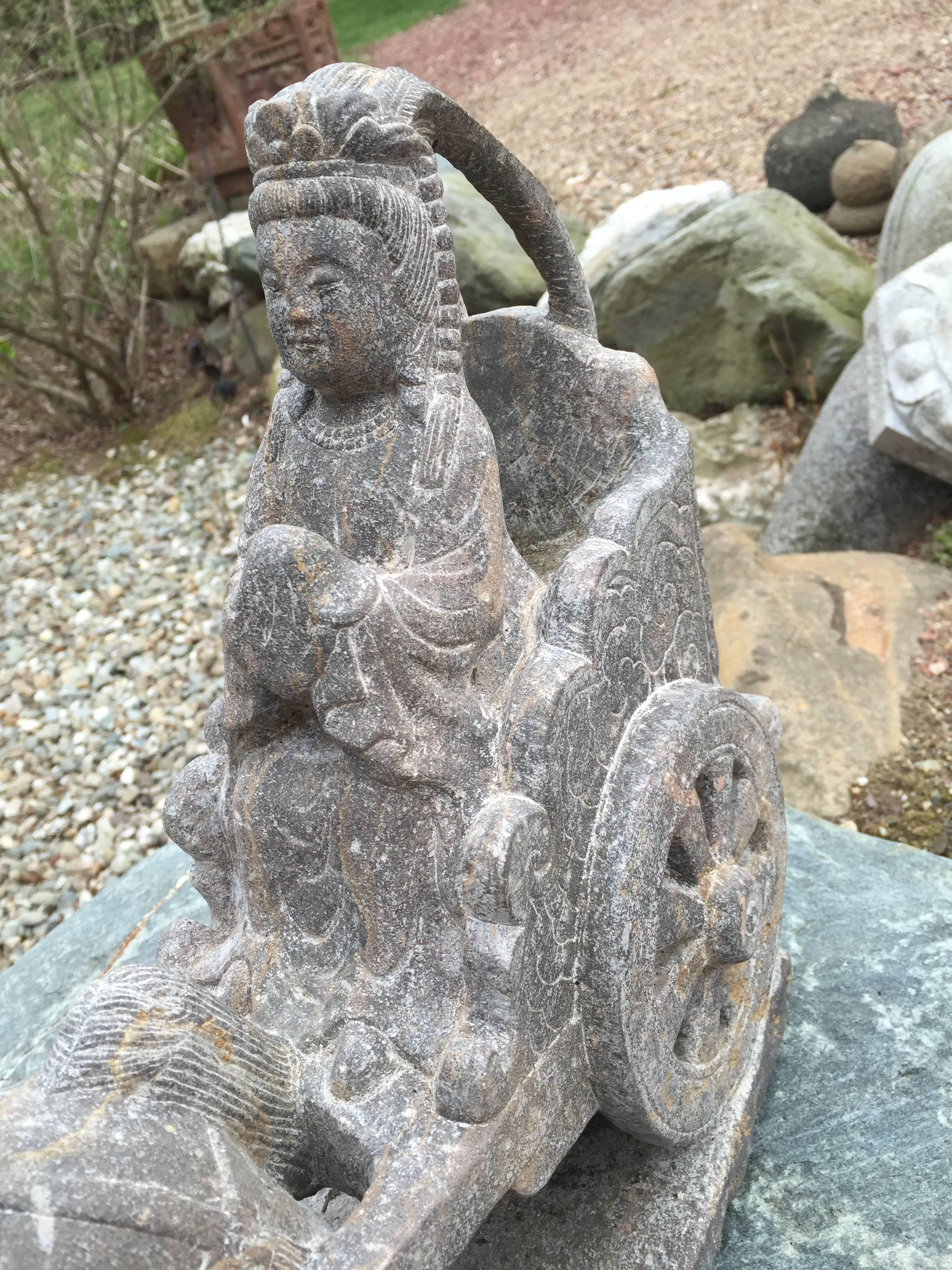 Here's a beautiful and serene way to accent your indoor art space or outdoor garden space with this lovely stone treasure from China.

Our hard to find 20