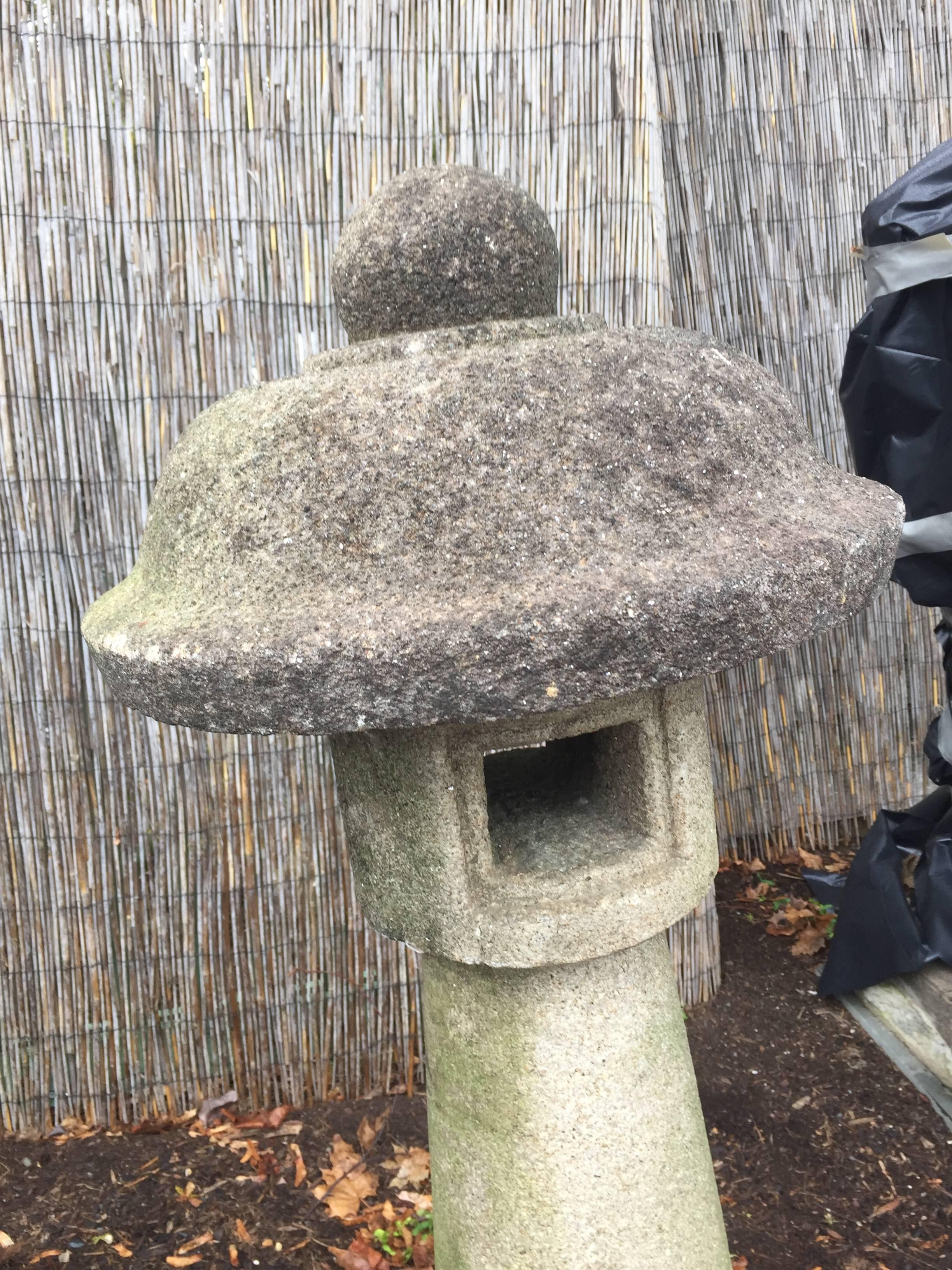 Japanese Japan Antique Tall Stone Garden Lantern hand carved perfect tea garden, 1920'ss