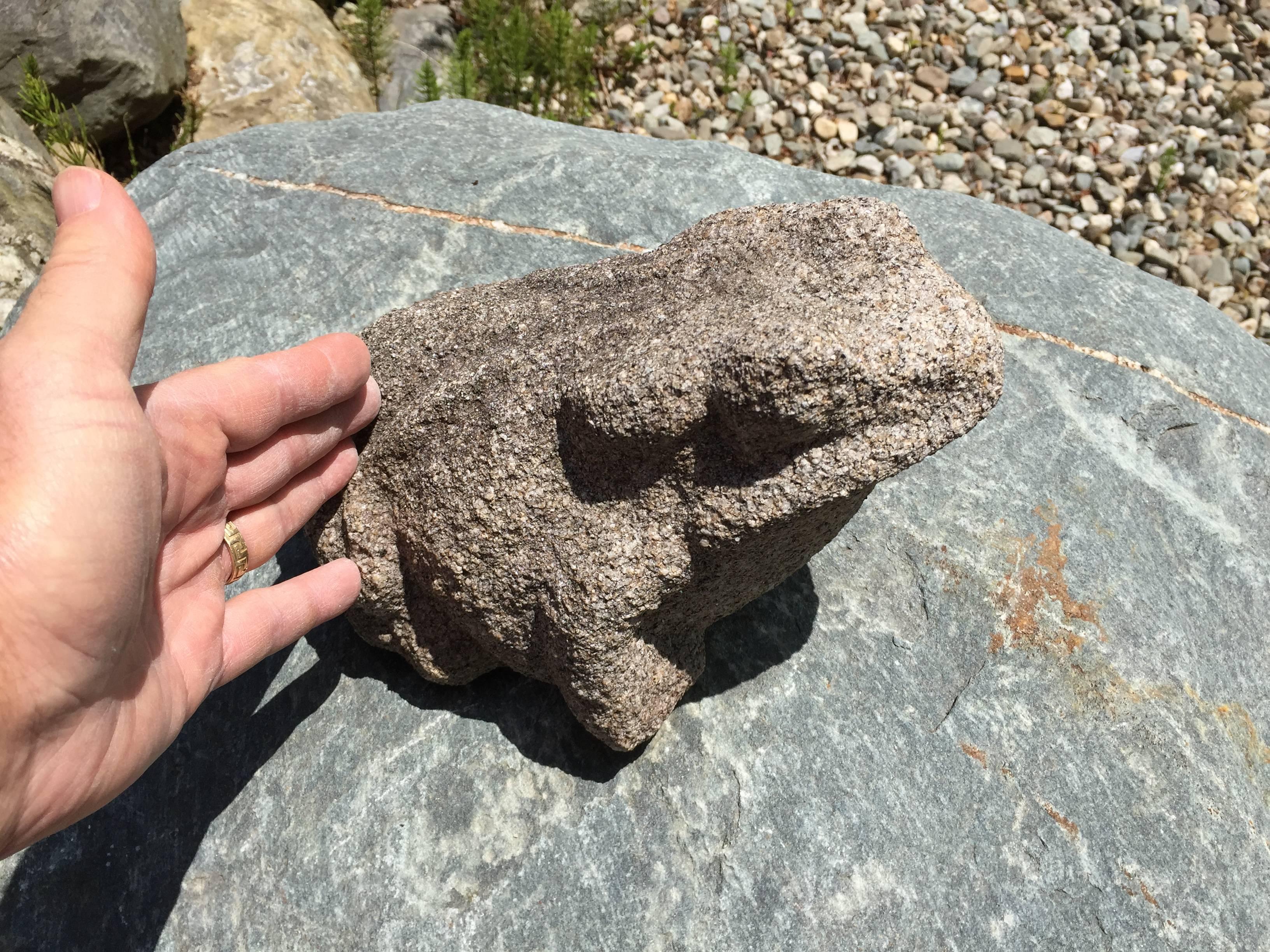 A delightful opportunity to acquire a rare Japanese hand-carved stone frog sculpture fresh from an old Nagoya Japan garden and dating to the 19th century. Look at the superb carving detail on his surfaces - a master work of a seasoned artisans