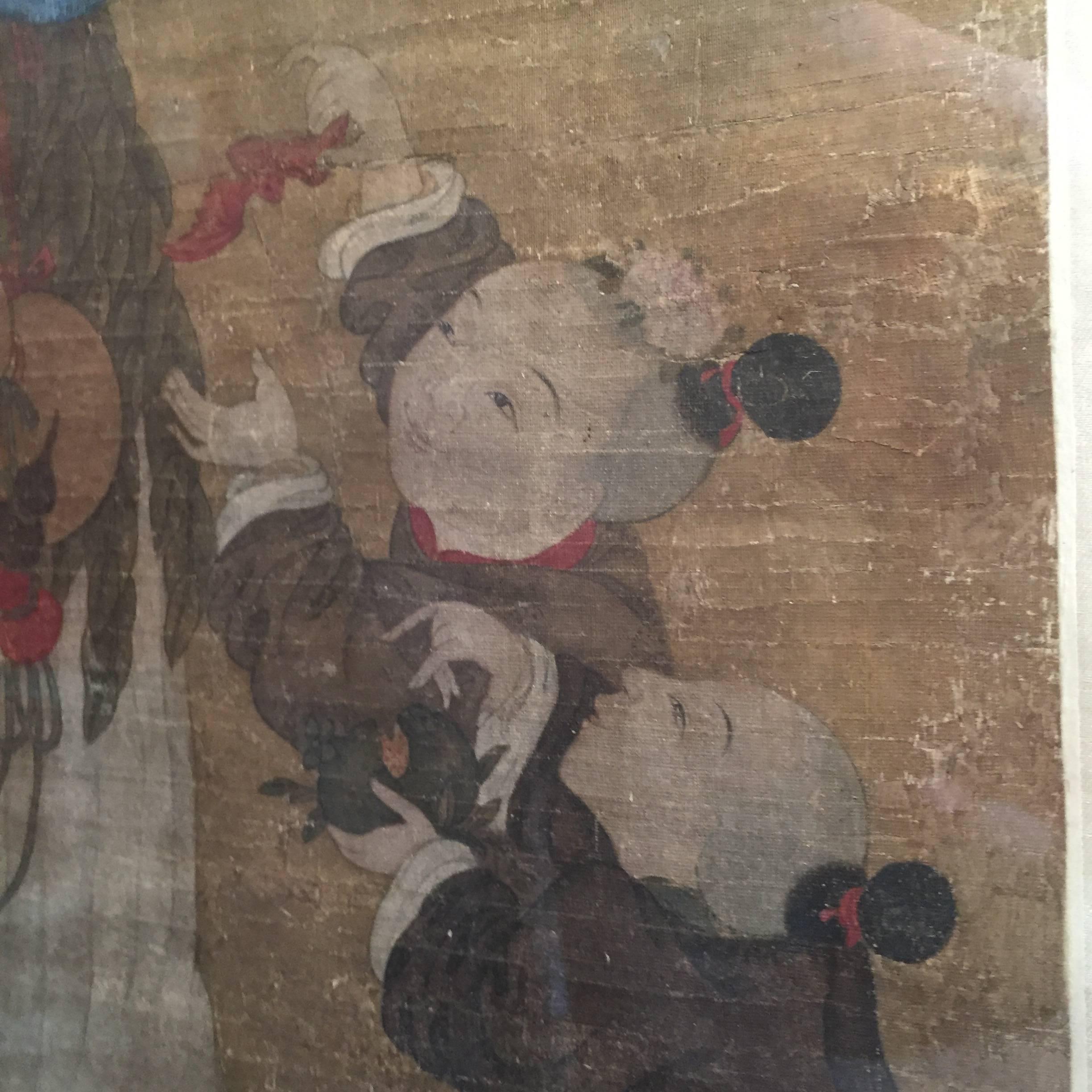 Silk Important Chinese 18thc Painting Immortal 