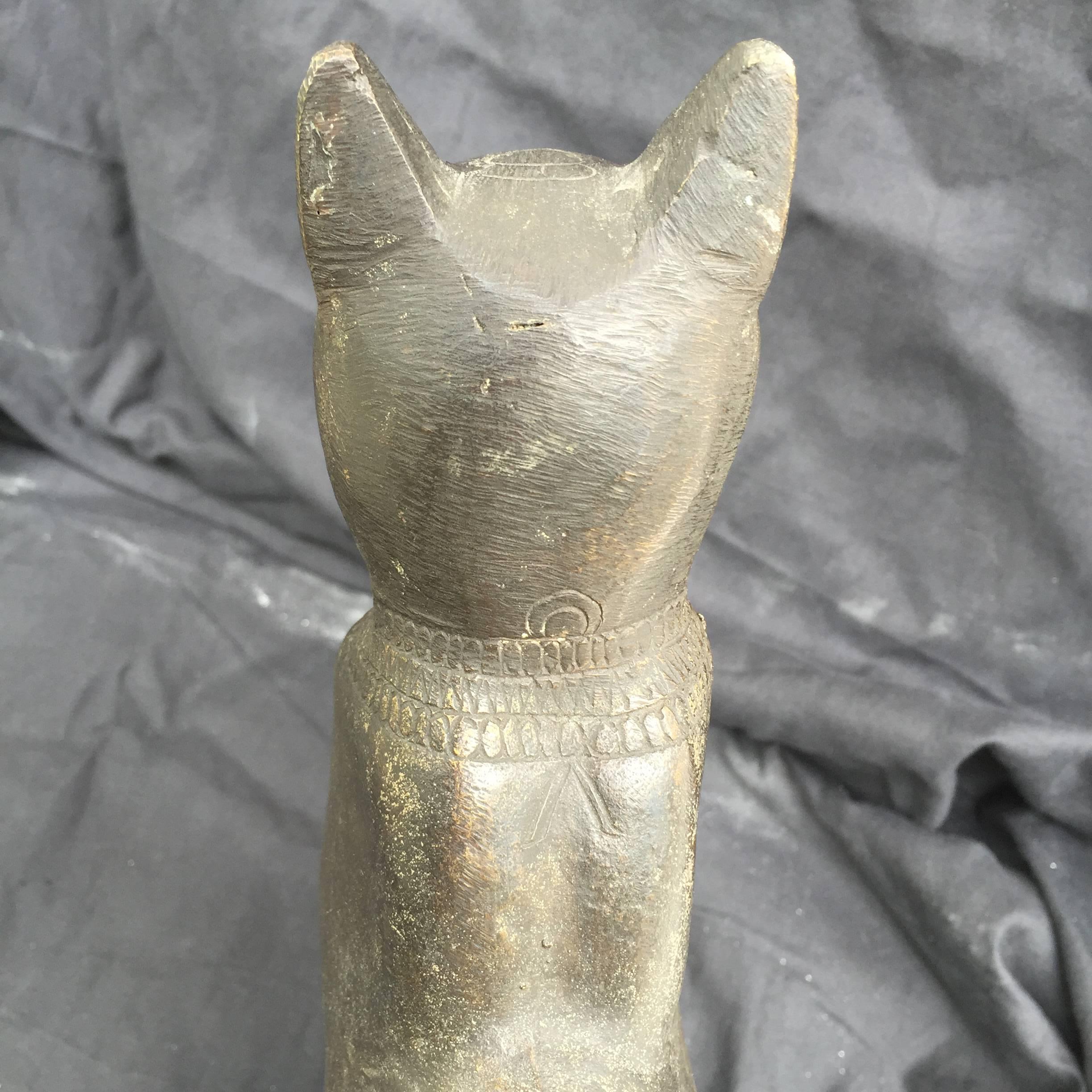 Big Antique Bronze CAT- finely cast Early 20th century  2