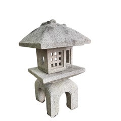 Japanese Old Complete Minka Mountain House Stone Lantern