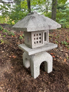 Japanese Old Complete Minka Mountain House Stone Lantern
