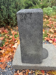 Japanese Antique Garden Stone Black Display Pedestal