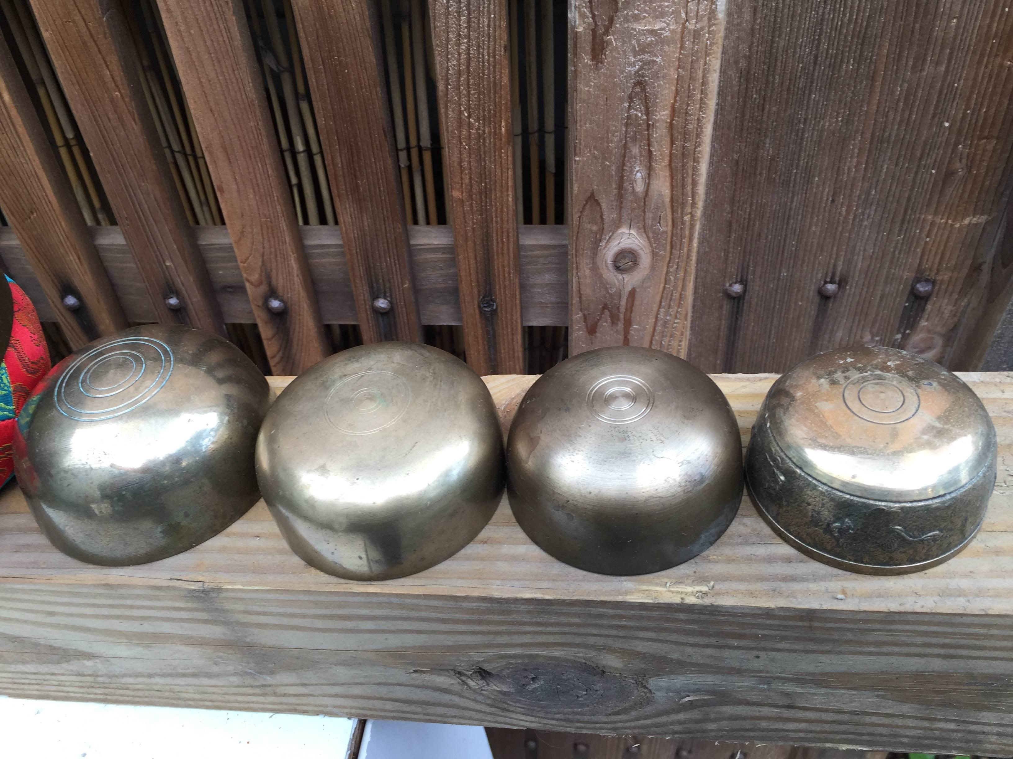 Cast Japan Old Bronze Temple Bell Collection Eight Temple Bells 