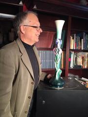 Fine Antique  Hand glazed "Iris-Tulip" Vase France, 19th Century