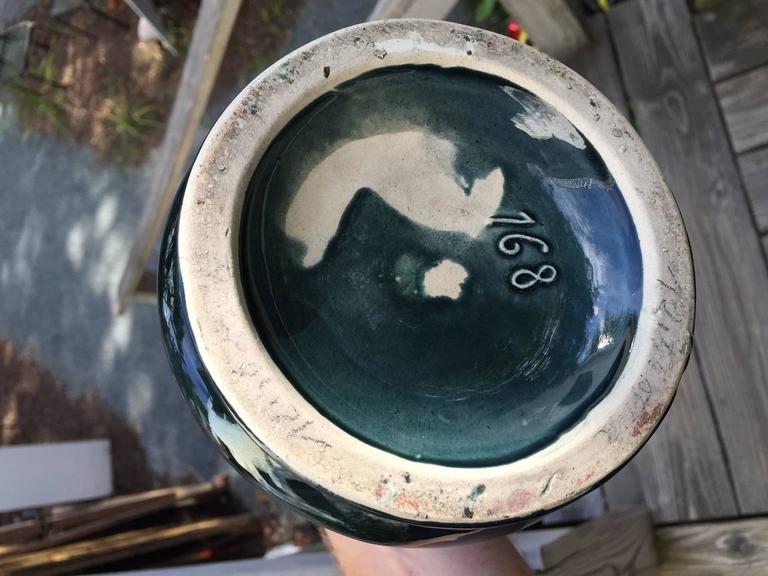 Fine Antique Hand made Hand glazed "Iris" or "Tulip" Vase France, 19thc