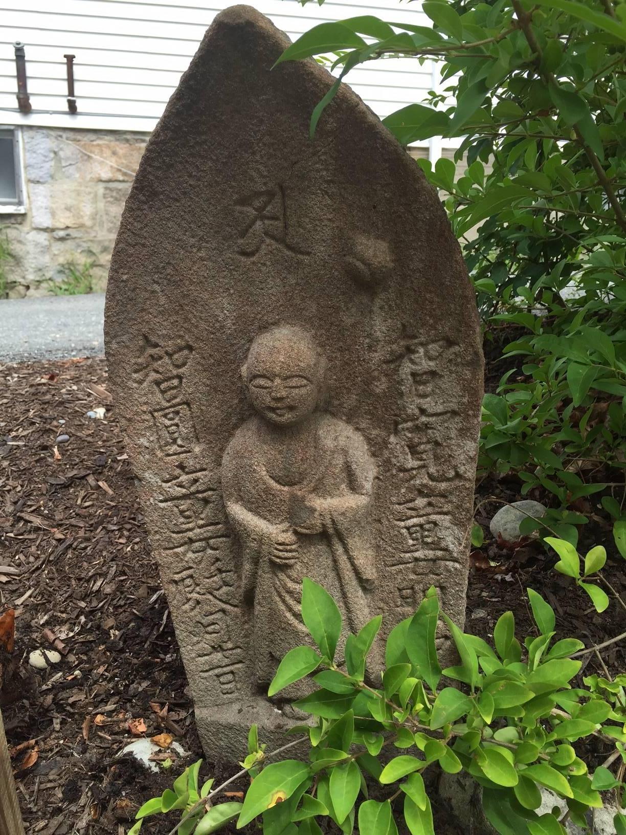 Japanese Fine  Hand carved antique BUDDHA Jizo Protector Travelers Women Childre In Good Condition In South Burlington, VT