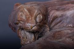 Handmade Sculpture of Entwined Lions, Japan, 1930s