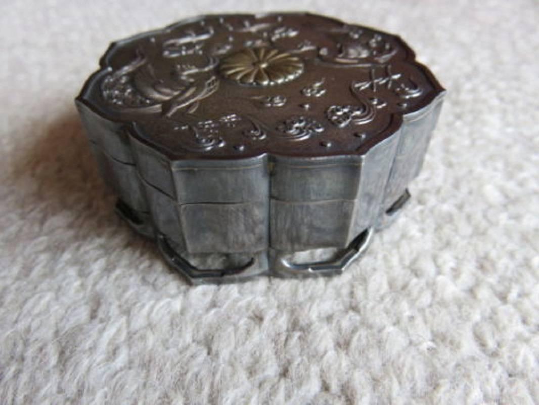 Taisho Imperial Emperor's Treasure Sterling Silver Box 