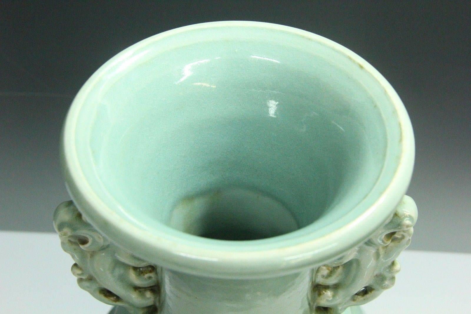 Hand-Crafted Beautiful Chinese Large Porcelain Celadon 