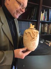 Ancient Chinese Buddhist  "Dragon" Offering Jar  900 AD