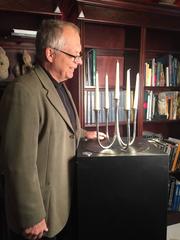 Early Contemporary Silver Five-Arm Candelabra Nouveau William Wagenfeld, 1952