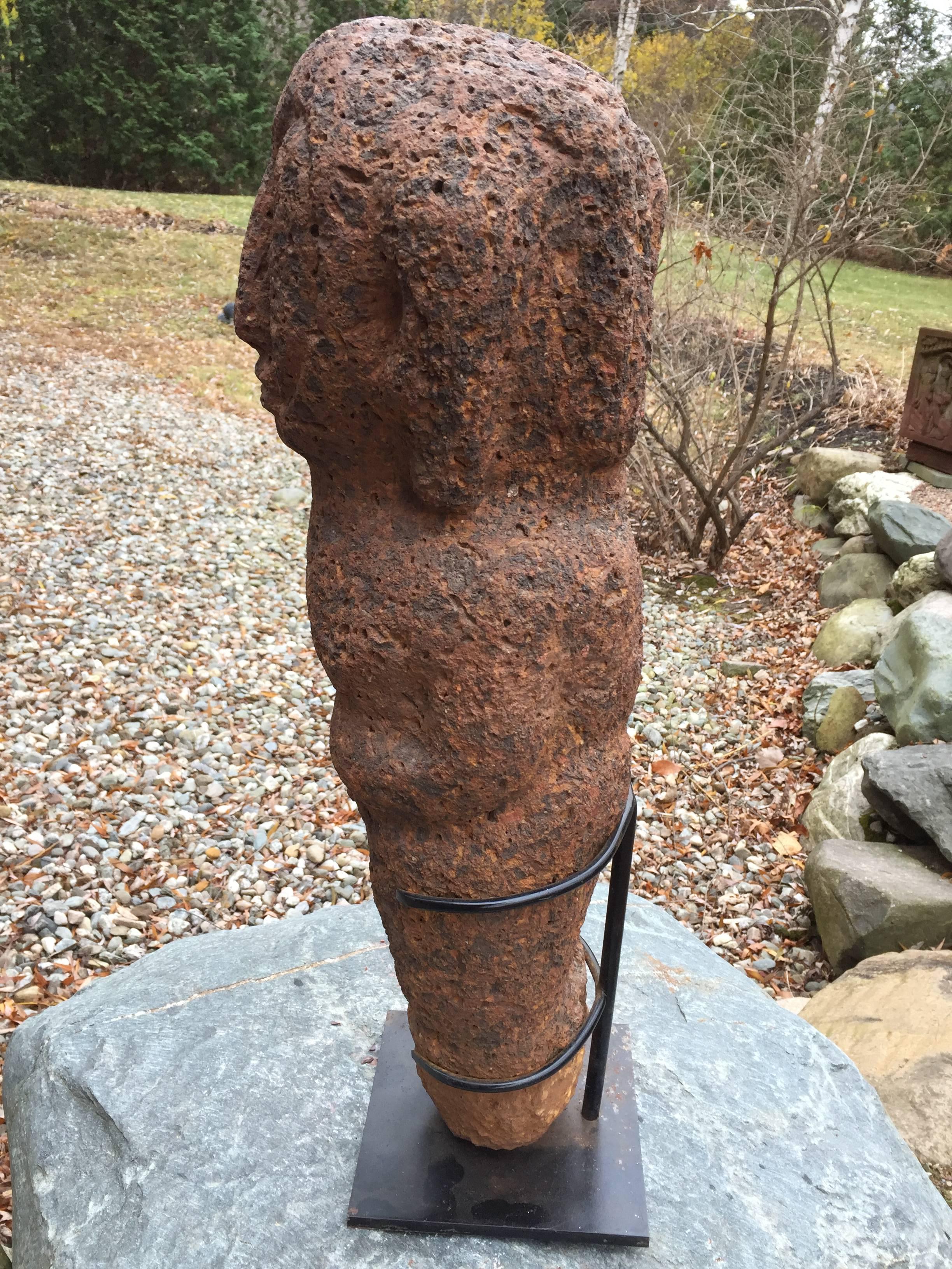 20th Century African Big  Bongo Peoples Stone Female Sculpture For Sale