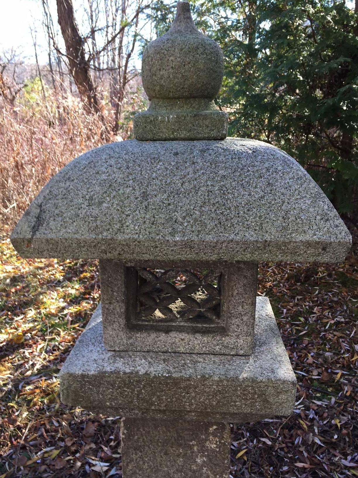 japanese granite lantern