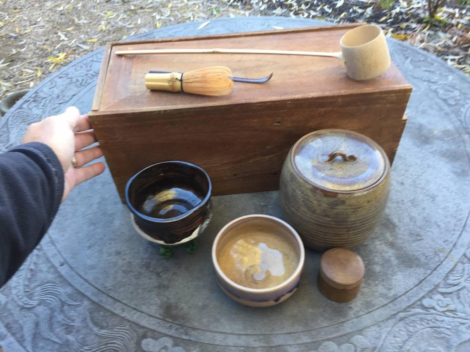 Japan Fine Old Tea Ceremony Set Complete in Original Collector Box For