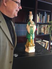 Important Ancient Chinese Ming Dynasty "Tea Attendant" Sculpture, 1368-1644