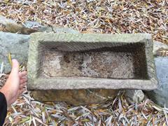 Japanese Antique 19th Century Hand carved Stone Planter