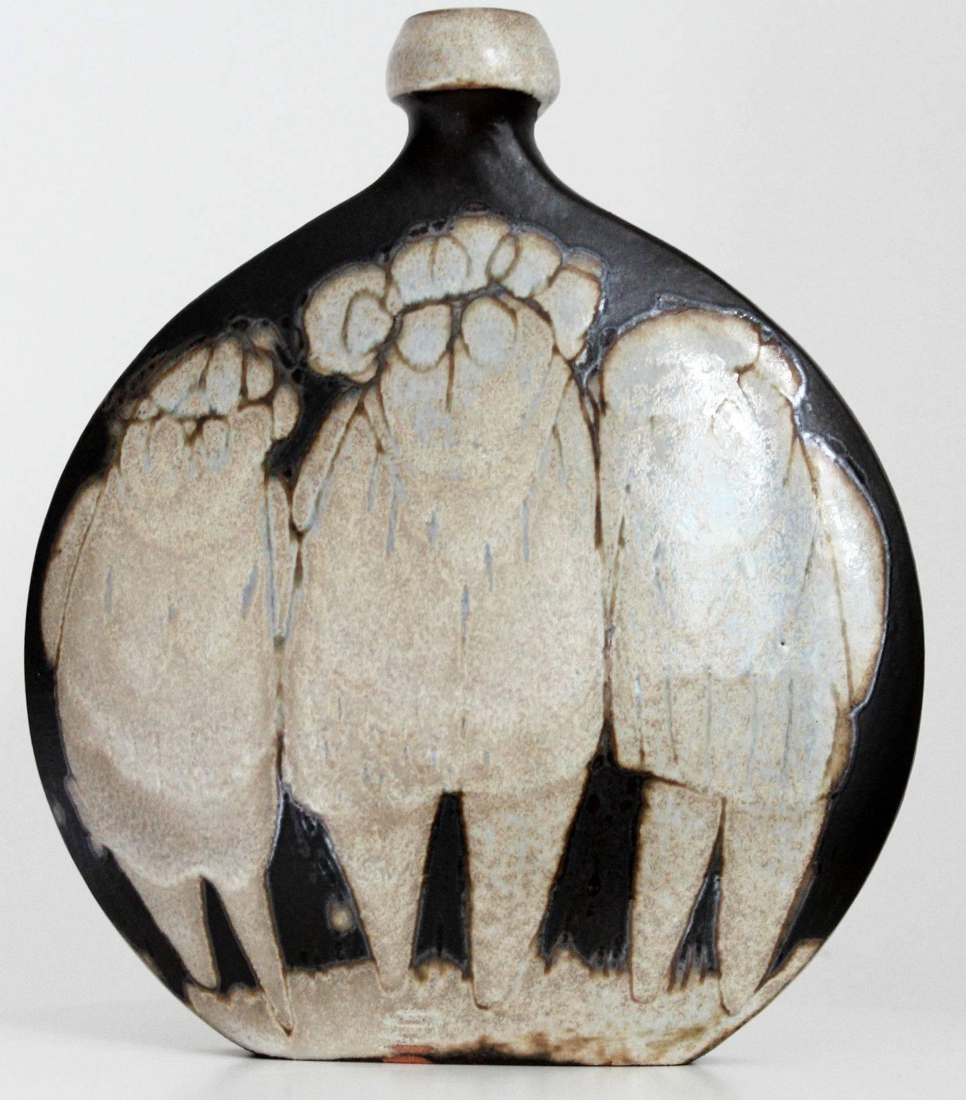 Mid-Century Modern Rare Holiday Gift: Exceptional Studio Ceramic Vase 