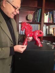 Antique Master Work Large Handcrafted Horse Red Pony Mid-Century Modern