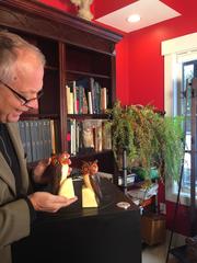 Pair Finely carved Marble Owl Bookends