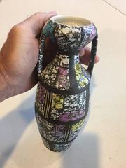 Early Contemporary Handmade Hand Glazed Bodo Mans Hour Glass Vase, 1965
