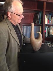 Early Contemporary Handmade Bird Form Studio Vase Dorothea Chabert, 1960