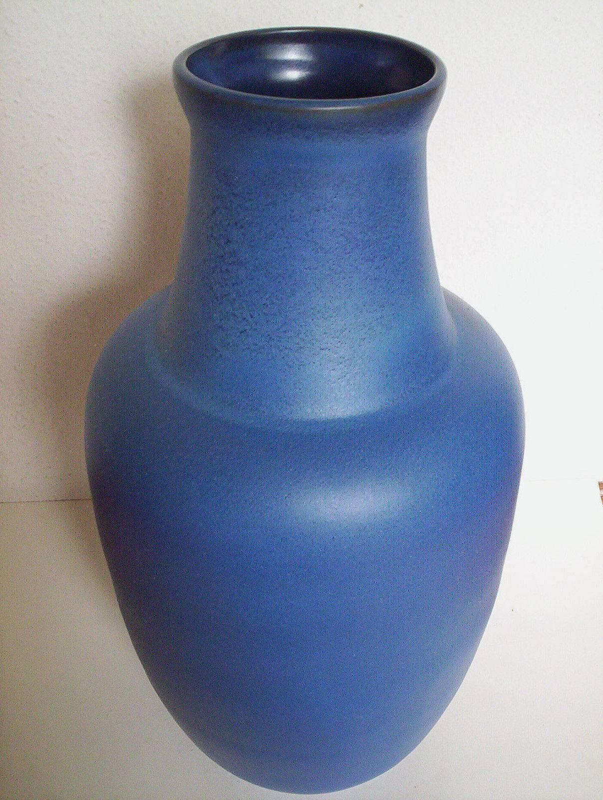 German Early Contemporary Handmade Hand Glazed Large Classic Blue Vase