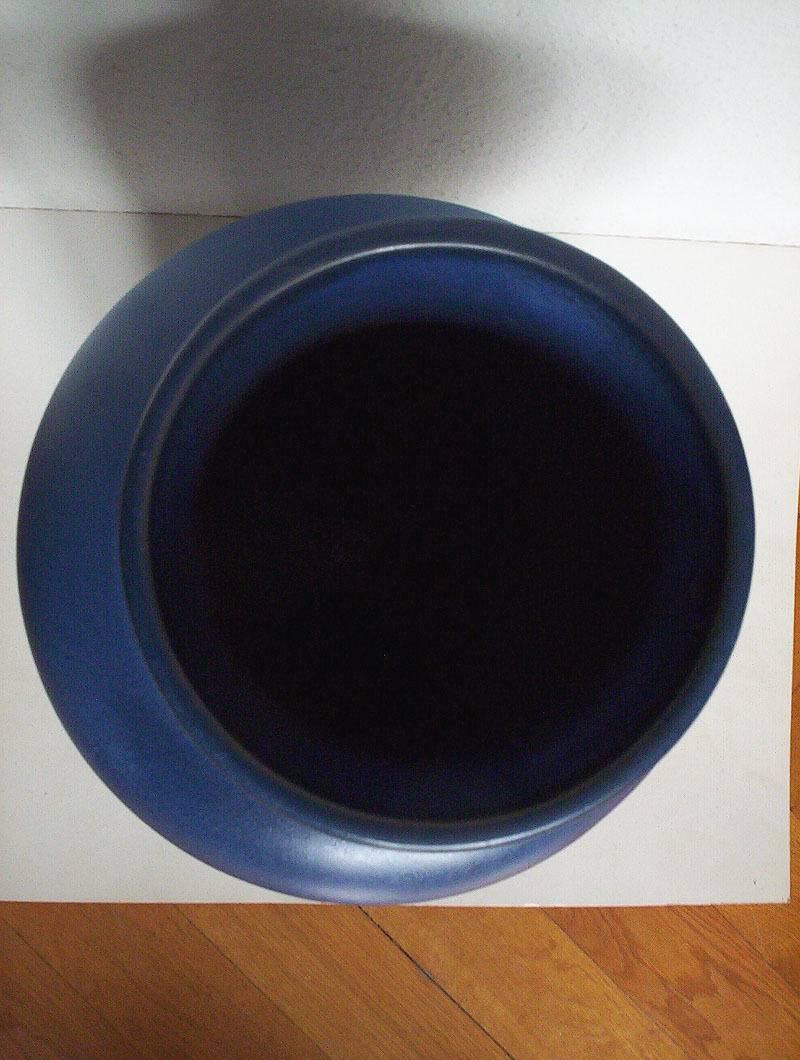 Ceramic Early Contemporary Handmade Hand Glazed Large Classic Blue Vase