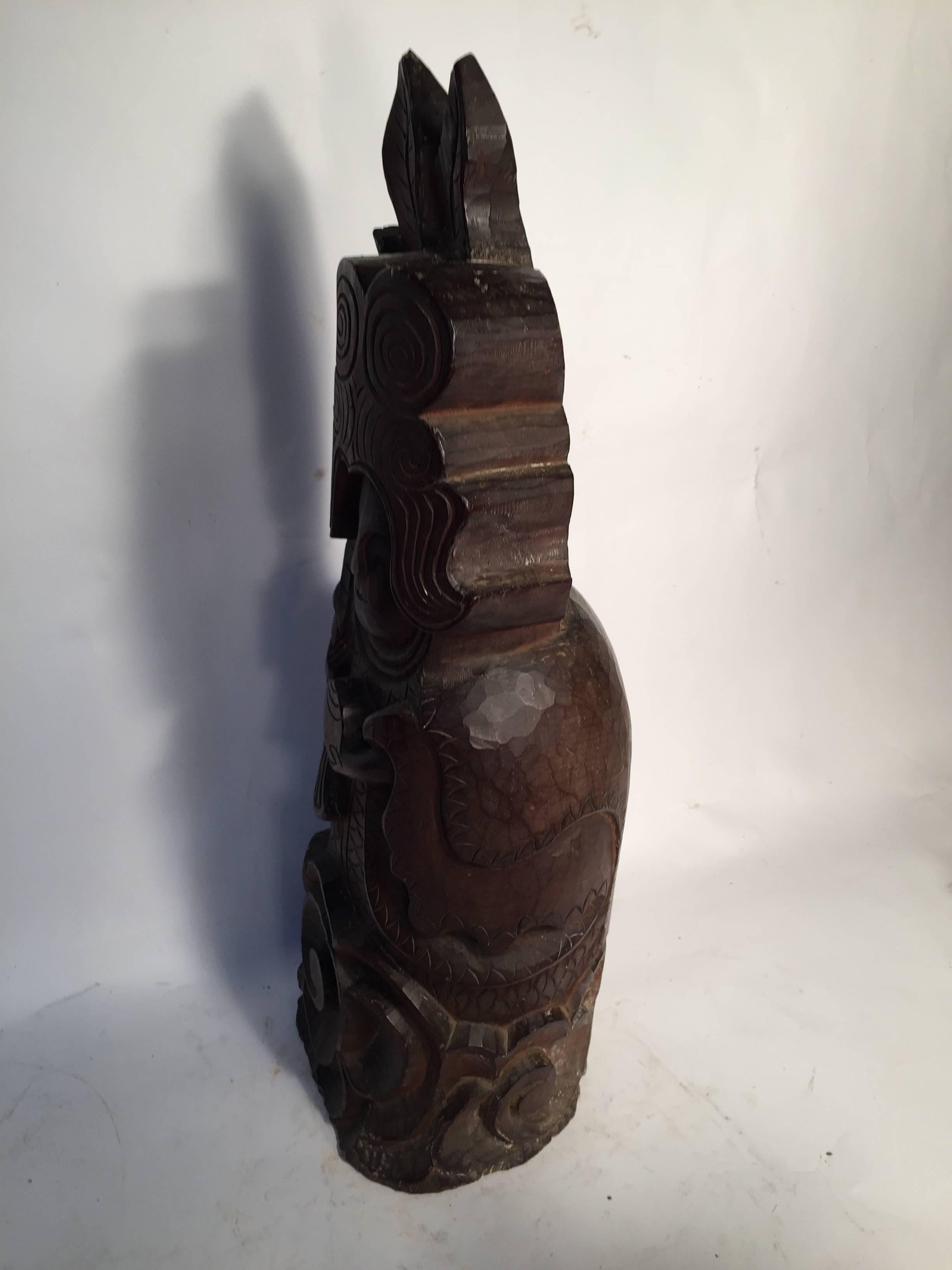 Japanese Fine Wood Sculpture Goddess of Beauty In Good Condition In South Burlington, VT