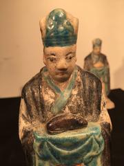 Important Ancient Chinese Zodiac Figure Holding a Rat, Ming Dynasty, 1368-1644