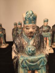 Important Ancient Chinese Zodiac Figure Holding a Snake, Ming Dynasty, 1368-1644