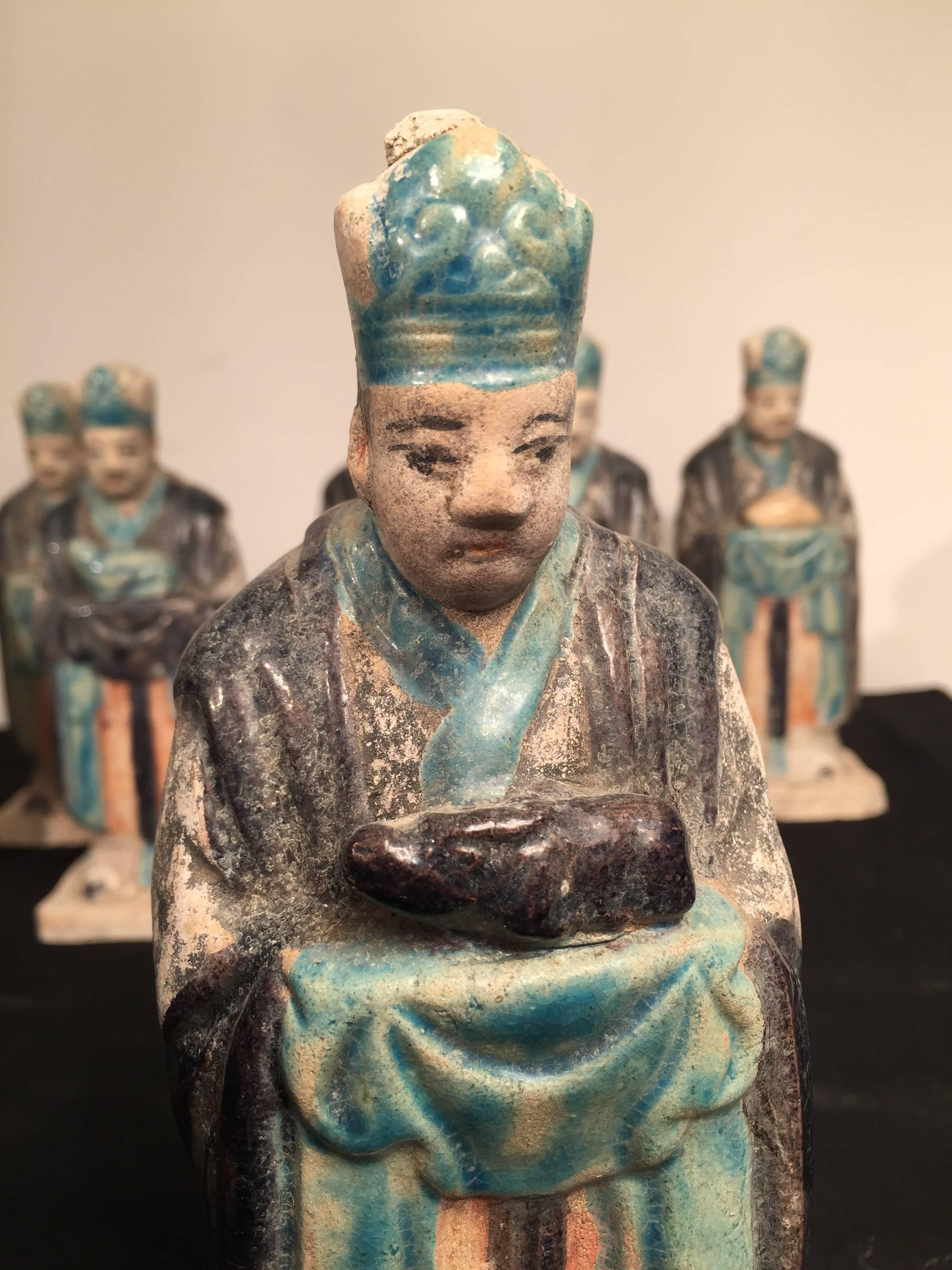 Important ancient Chinese Zodiac figure holding a ox, Ming dynasty, 1368-1644 

This interesting zodiac figure is one in a series of twelve (12) tomb figures each brandishing a different animal from the zodiac. Look for other listings offering the
