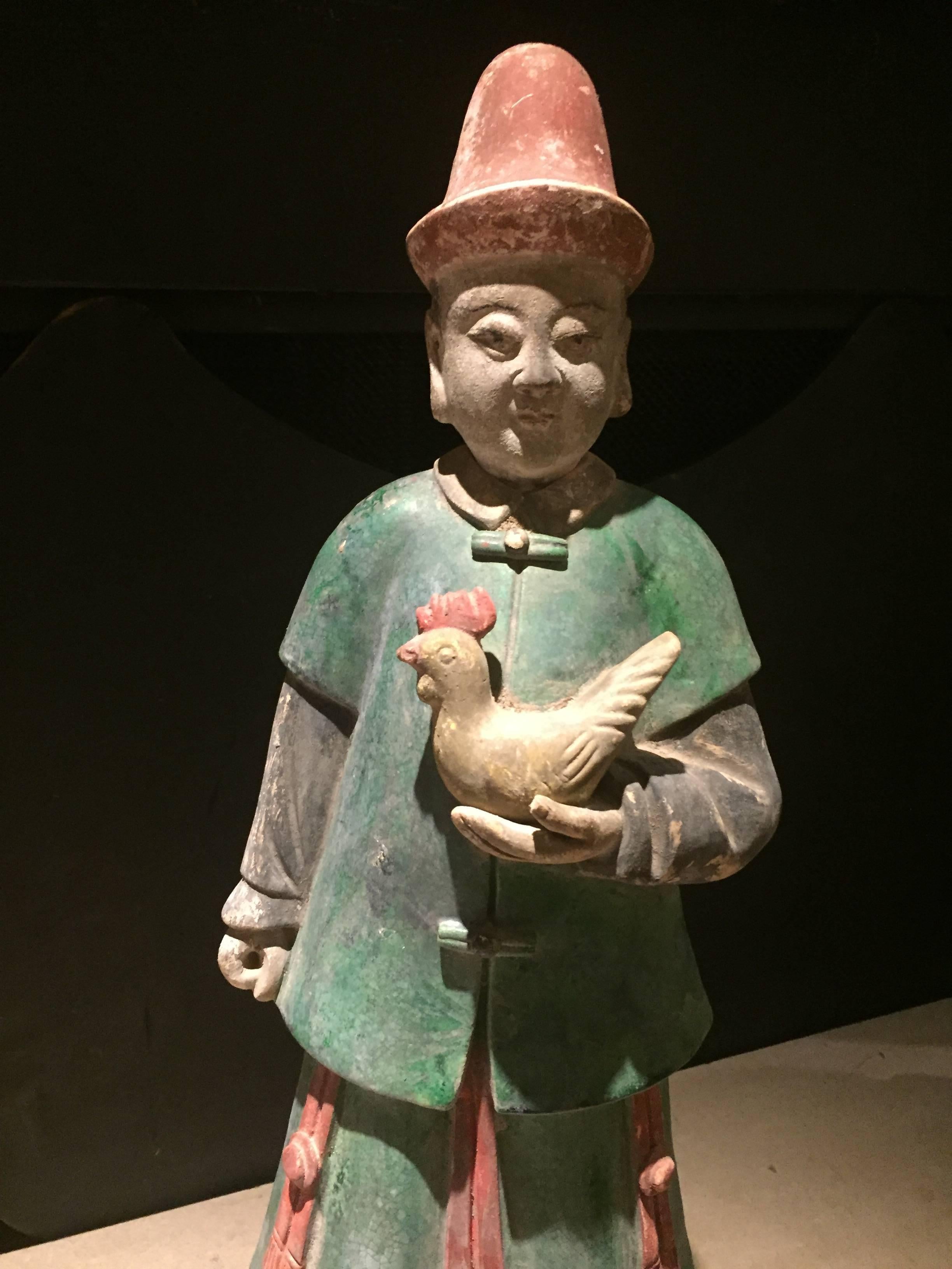 Glazed Important Monumental Ancient China Ming Tomb Treasure Sculpture, 1368-1644
